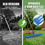Full 56 inch steel handle of the Gardtech turf rake