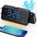 Mesqool Projection Alarm Clock Ceiling Display, with Temperature, Humidity | Dual Alarms, 5-Level Dimmer, Date, Night Light, Weekday/Weekend Mode, 12/24H, DST, , Snooze, 180 degrees Rotatable, for Bedroom - Image 11