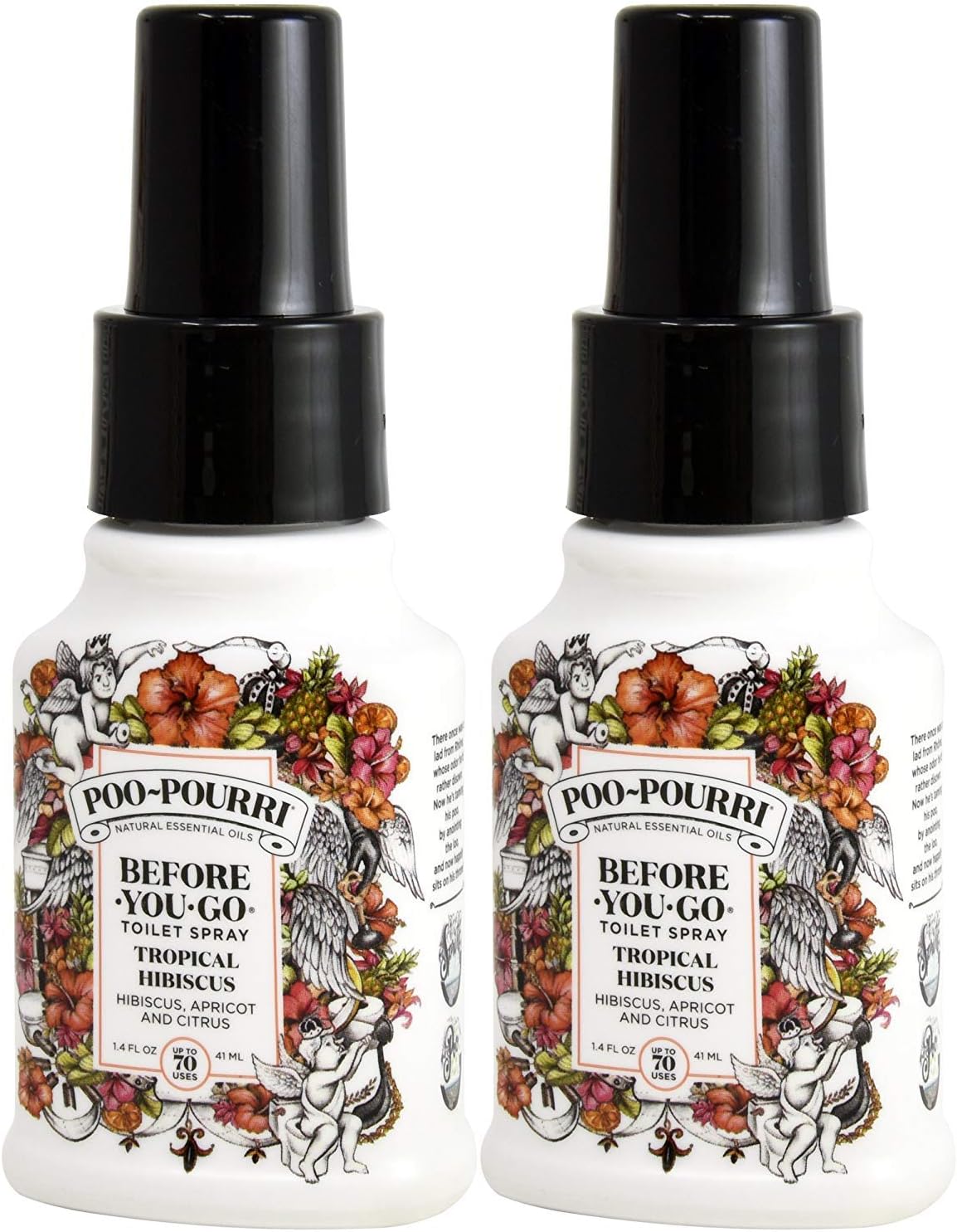 Poo-Pourri Before You Go Toilet Spray Tropical Hibiscus 1.4 Ounce Bottle, 2 Pack - Image 1
