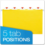 Pendaflex yellow folders with coated metal rod tips