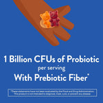 Back packaging label of L'il Critters kids probiotic supplement showing nutrition facts