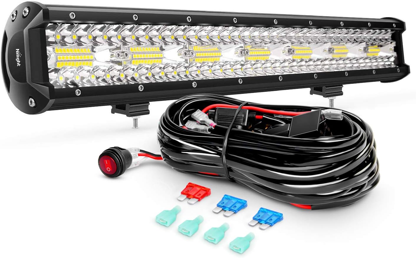 Nilight ZH409 20 Inch 420W LED Light Bar front view