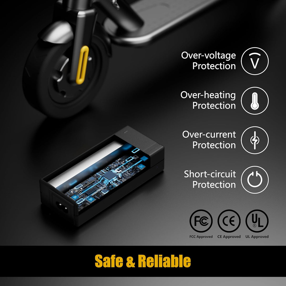 Carsty battery charger interchangeable connector close up