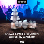 Etymotic high-fidelity earplugs with foam ear tip attachments