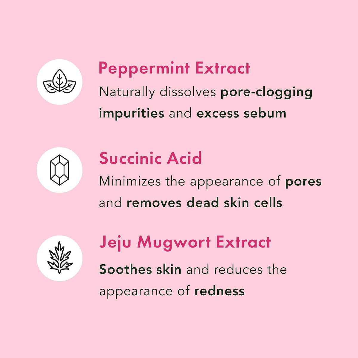 Rael pore melting pack ingredients including salicylic acid and mugwort