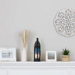 Zingz & Thingz 13 inch lantern close up of filigree metal cutouts