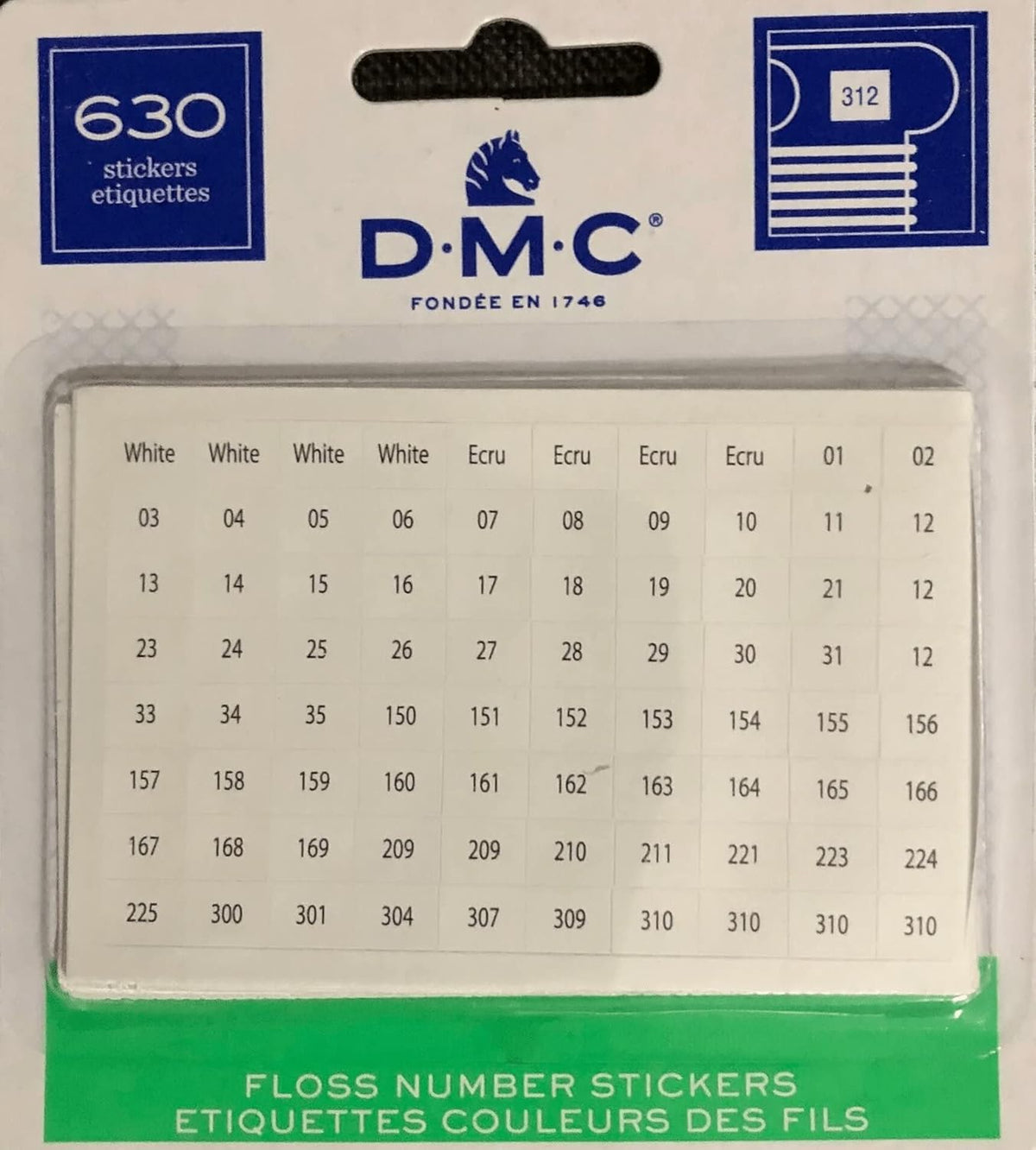 DMC 6103 Floss Number Stickers, 630-Stickers - Image 1