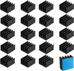 Easycargo small mini heatsink kit front view showcasing twenty black anodized aluminum cooling blocks.