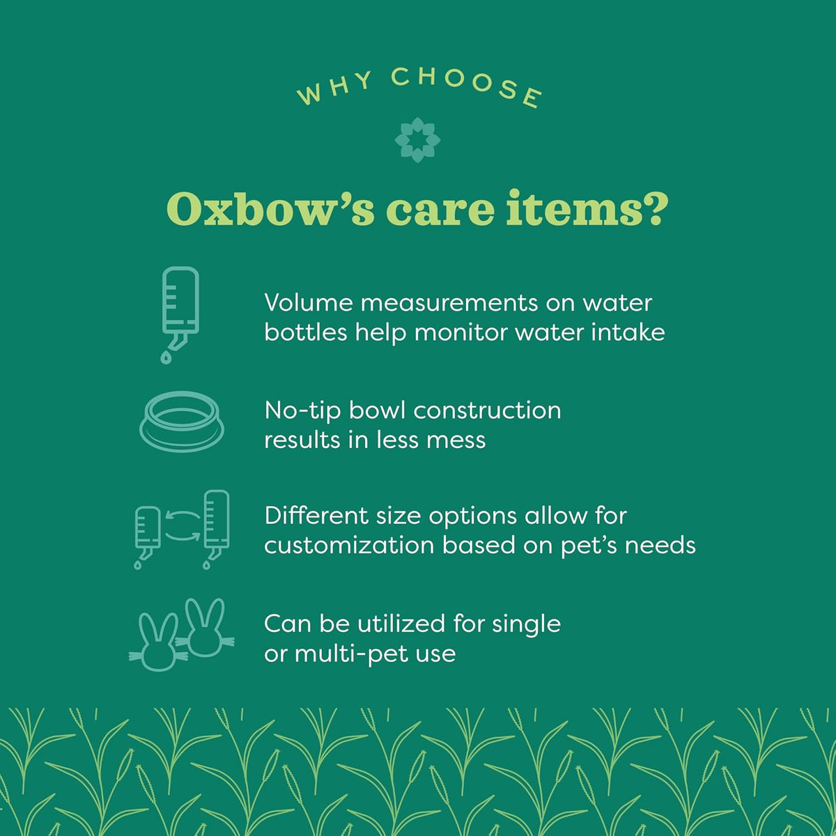 Oxbow rabbit water bottle floating level indicator feature