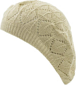 an Womens Lightweight Cut Out Knit Beanie Beret Cap Crochet Hat - Many Styles - Image 14