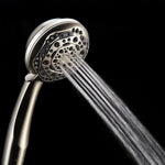 Infun Couradric shower head installed showing flexible hose reach