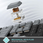 Arteck wireless keyboard low profile keys angle