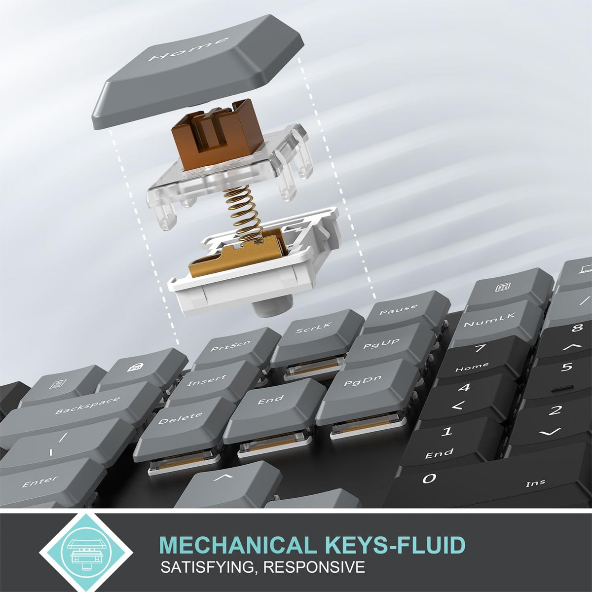 Arteck wireless keyboard low profile keys angle