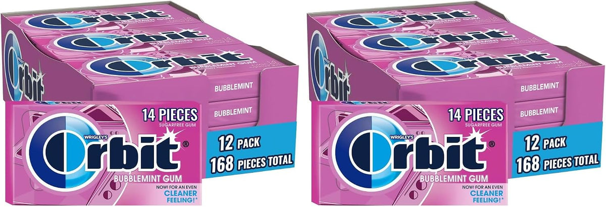 ORBIT Sweet Mint Sugar Free Individually Wrapped Chewing Gum Mint Bulk Box , 12 Packs of 14-Pieces (168 Total Pieces) - Image 10