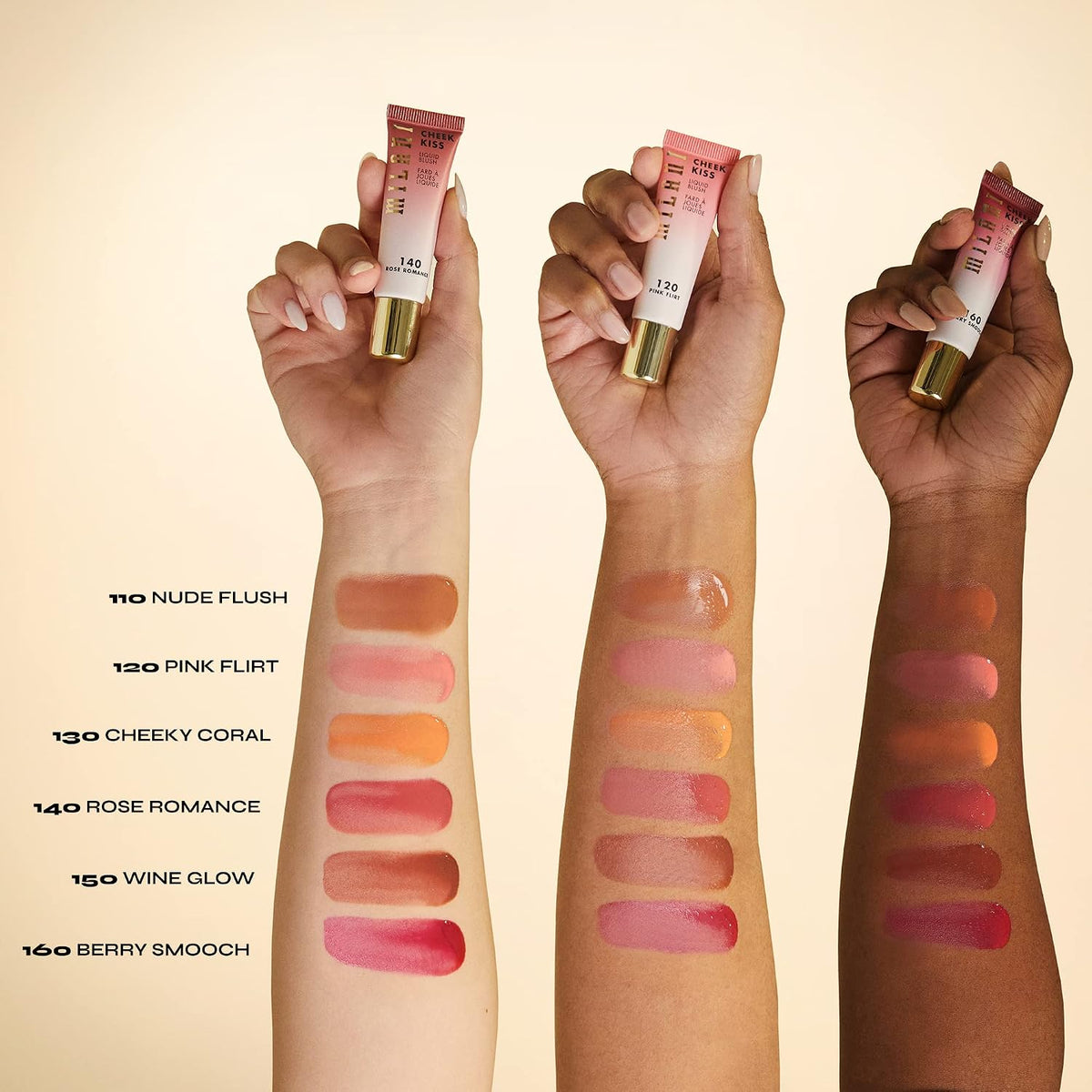 Milani Cheek Kiss Liquid Blush bottle side profile