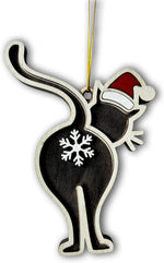 Black Cat Christmas Ornament - Fun Holiday Decoration for Kitten Owners - Festive Tree Ornament with Black Cat in a Christmas Tree Design - Image 11