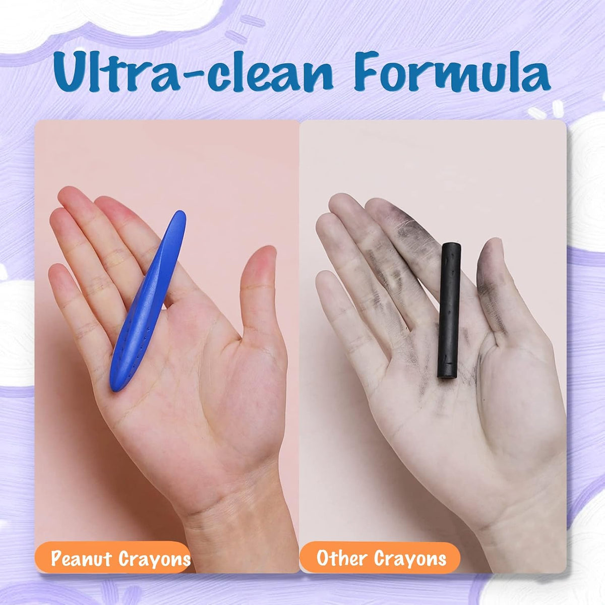 YPLUS washable crayons package displaying non-toxic art supplies