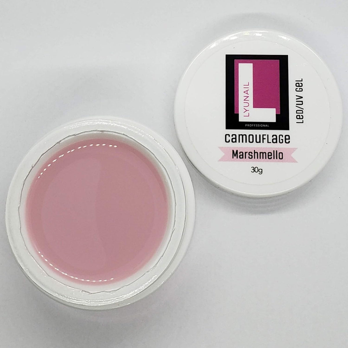 LYUNAIL Professional Camouflage Gel Dark Pink side profile view