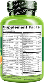 Naturelo Bariatric Multivitamin whole food fruit and vegetable blend graphics