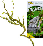 Reptiking reptile terrarium decor branch with green vines front view