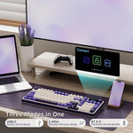 RK Royal Kludge S98 wireless keyboard angled view showing smart display