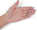 Heliums gray hair pins showing curved flat profile