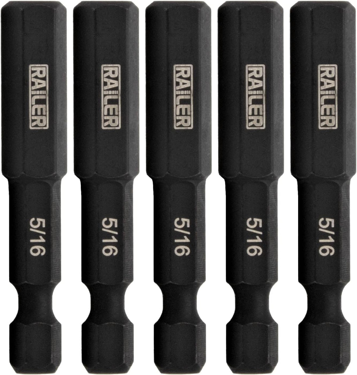 Full 5 pack assortment of Railer 3mm hex bits