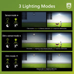 Philips solar security light pir motion sensor closeup