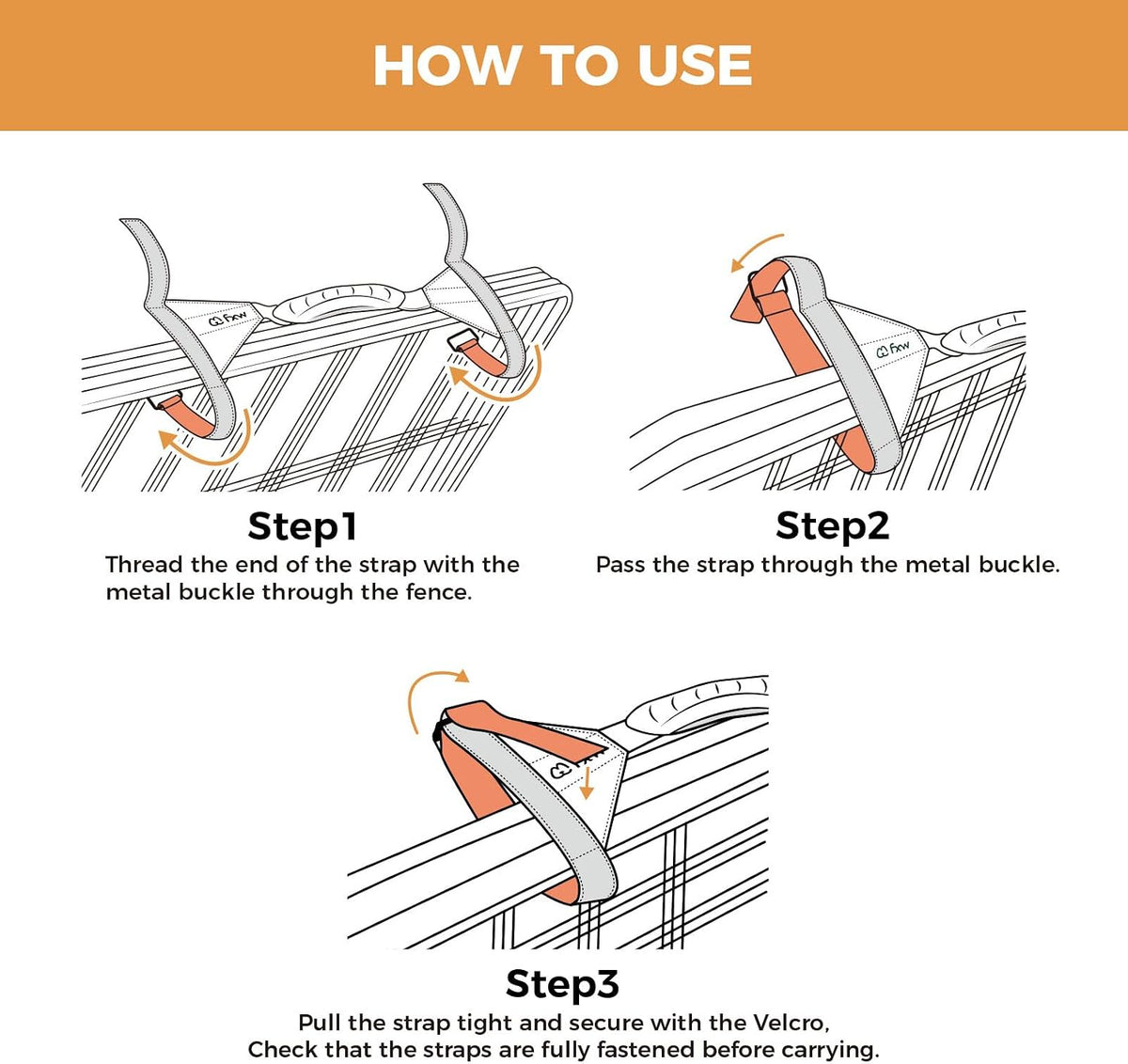 FXW portable dog playpen strap packaging view