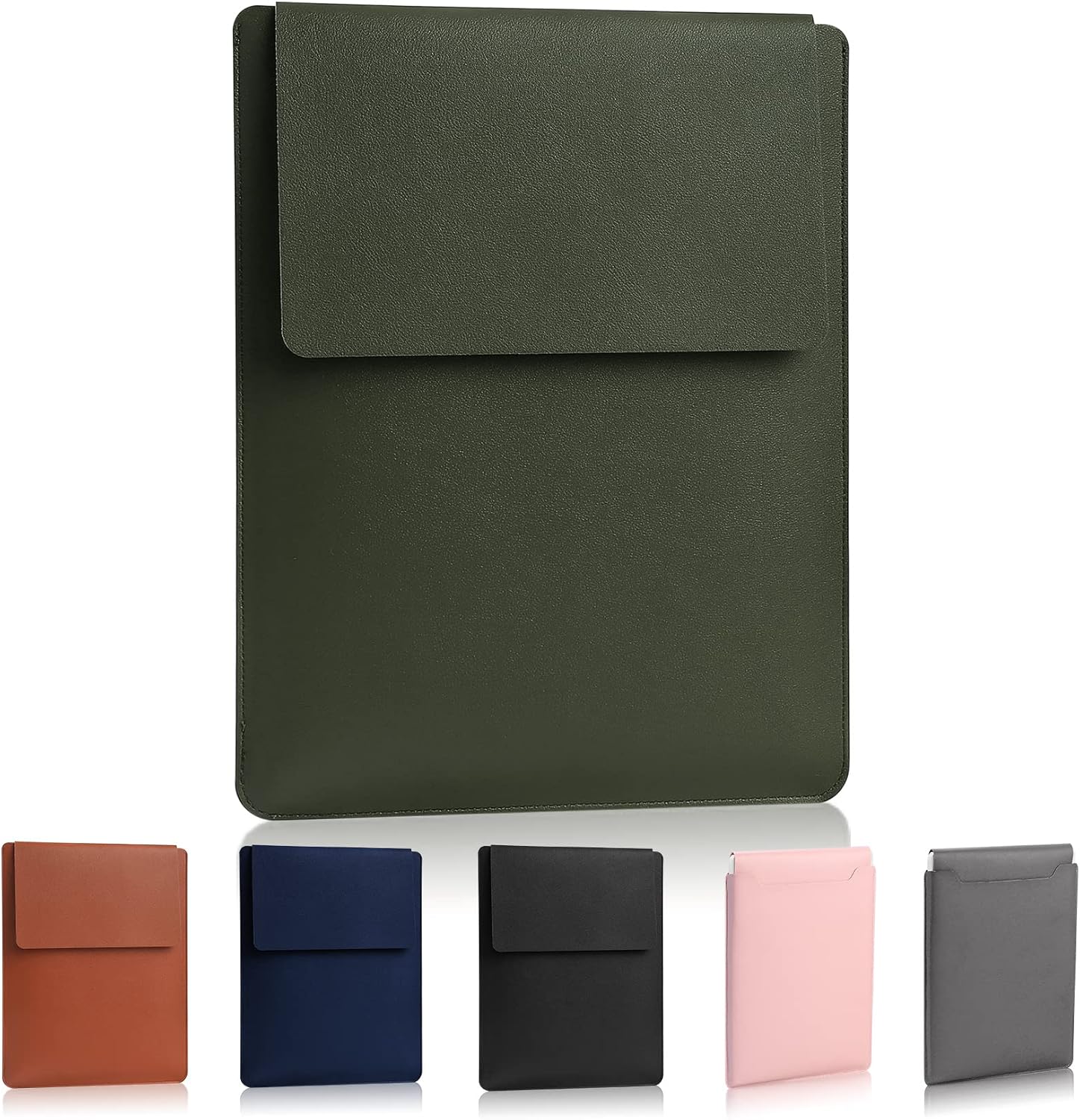 HexinYigjly laptop sleeve front view dark green color