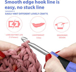 Suizhx digital crochet hook set displayed for travel