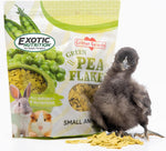 High fiber green pea flakes for foraging toys and rabbit treats