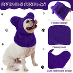 Close up of soft fleece material on Clysee dog beanie
