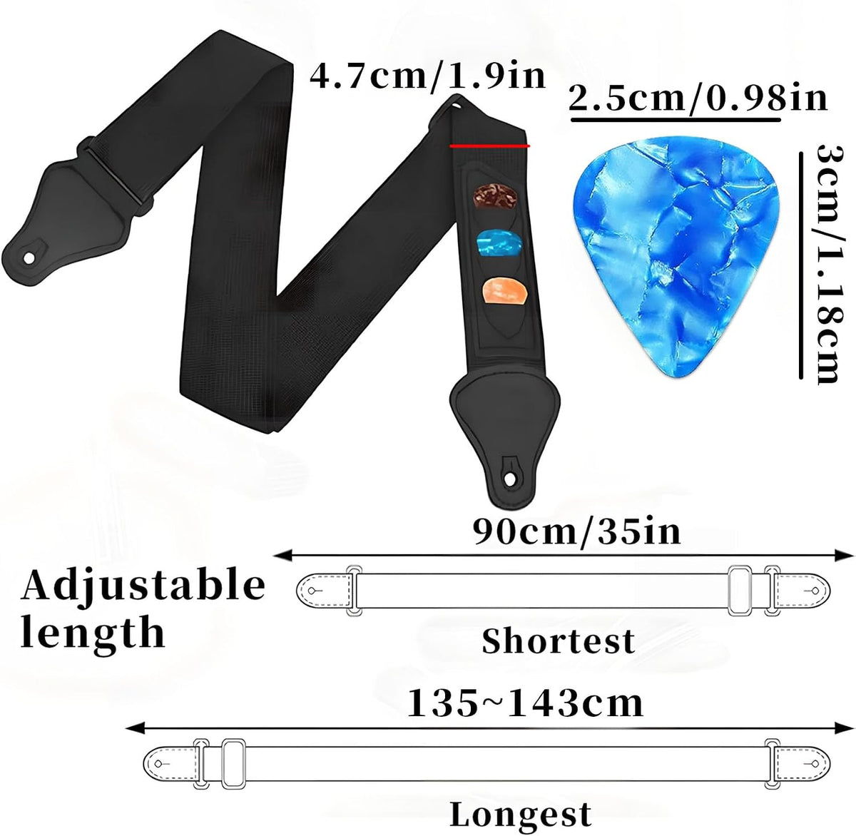 Side angle of the adjustable buckle and heavy-duty nylon material