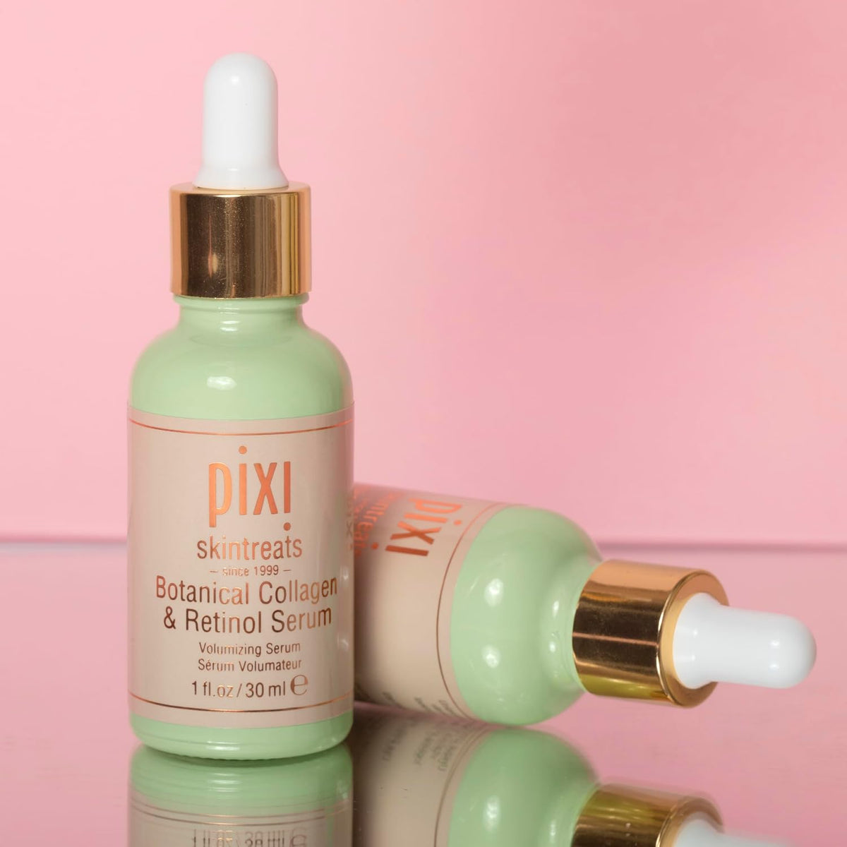 Indian skincare night routine application showing liquid dropper of Pixi botanical collagen face fluid.