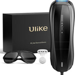 Ulike X IPL hair removal device front view with accessories