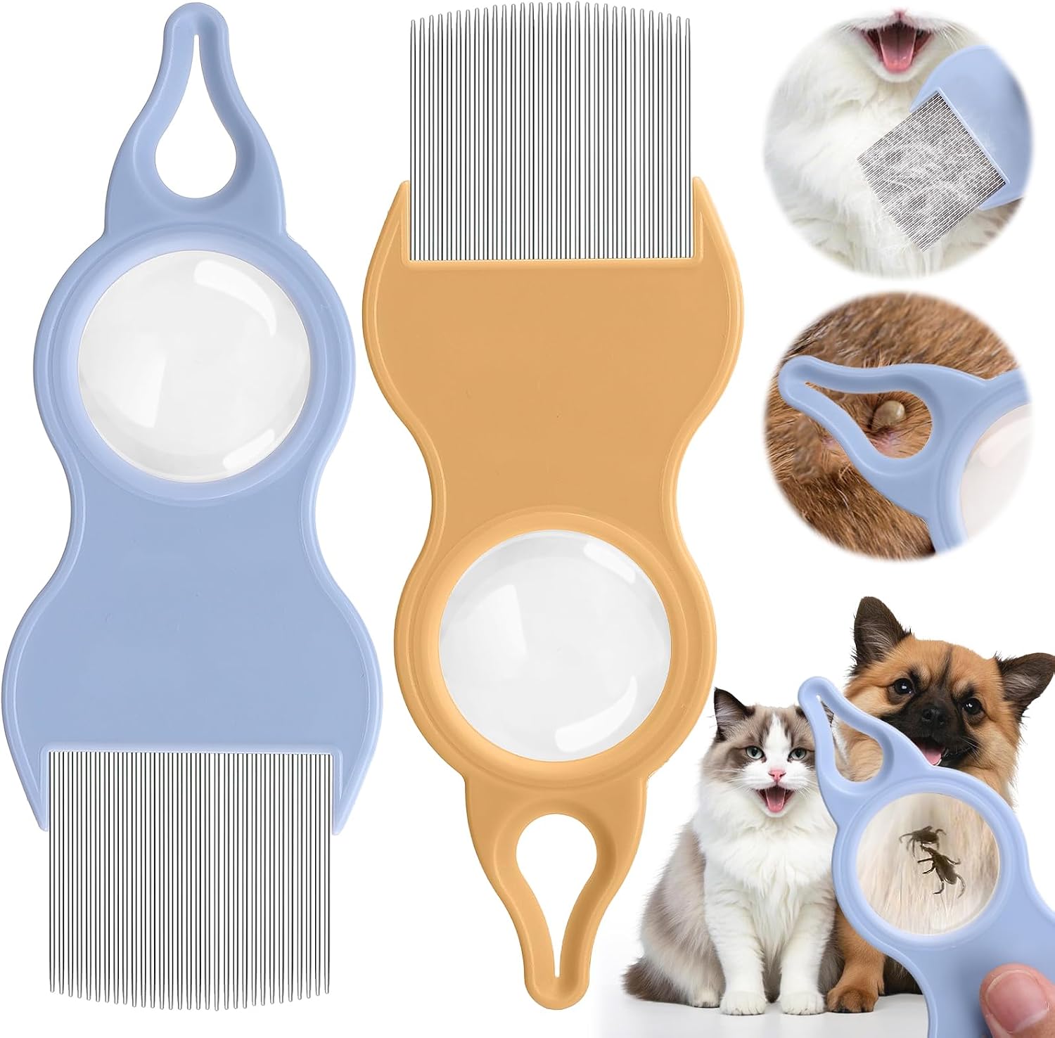 Pethroom Xangnier 3-in-1 flea and tick removal tool set front view