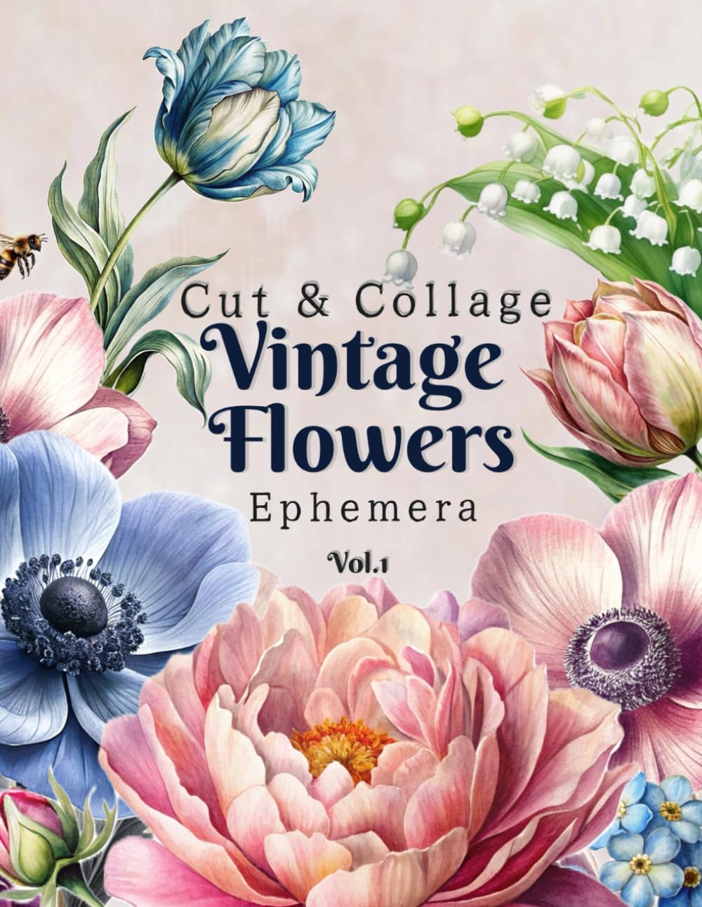 Vintage Flowers Ephemera Vol.1: Cut & Collage (Ephemera clip art) - Image 1