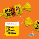 Bulk pile of unwrapped Mary Jane chewy molasses peanut butter taffy