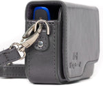 MegaGear gray leather camera case front view