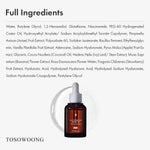 Tosowoong hyperpigmentation care serum bottle next to modern skincare setup