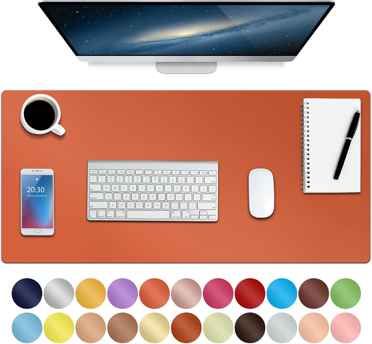 Boutilon leather desk pad protector front view