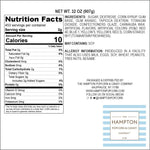 The Hampton Popcorn Company Assorted Fruit Flavored Bubble Gum close up of zero point five inch colorful round candy balls