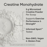 Close up shot of Sports Research authentic imported USA creatine monohydrate packaging.