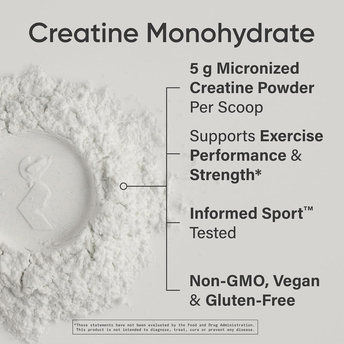Close up shot of Sports Research authentic imported USA creatine monohydrate packaging.