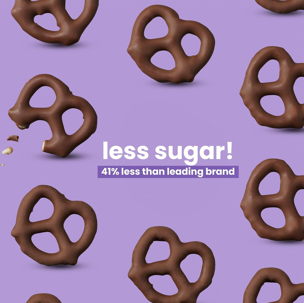 UNREAL dark chocolate pretzels on a plate for snacking