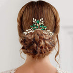 Prettylife silver vine hair accessory close up detail