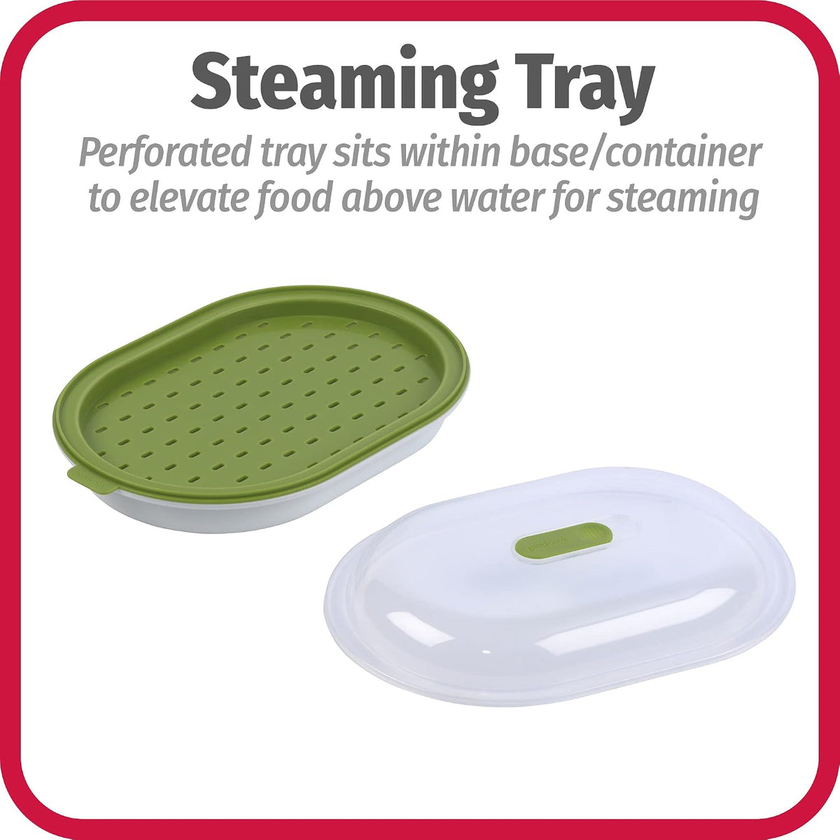 GoodCook BPA-free plastic microwave cookware angled perspective