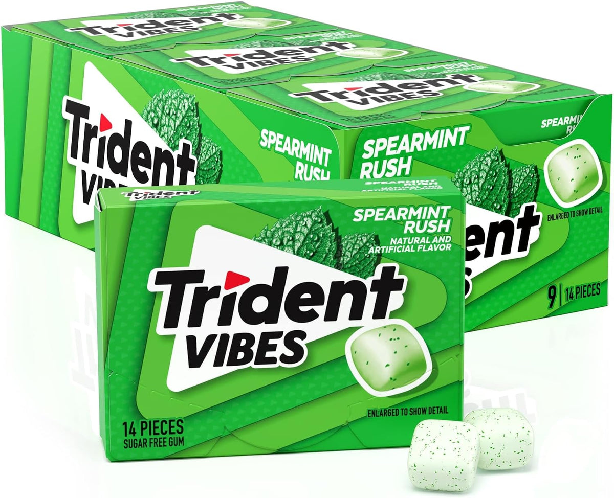 Trident Vibes Sugar-Free Chewing Gum, Cotton Candy Flavor, 40 Pieces - Image 15