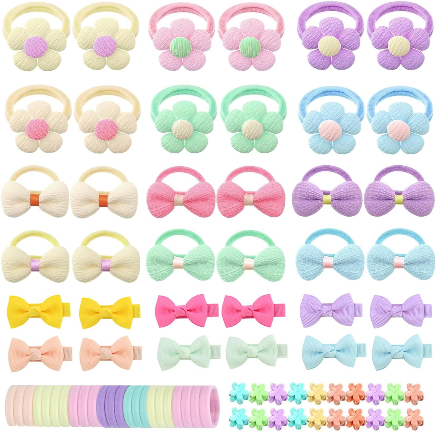 Lovyan 156-piece toddler hair accessory set featuring assorted clips and ties.